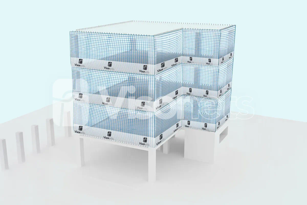 Mallas de ocultación para protección extra antiobjetos - VISORNETS - VISOR FALL ARREST NETS
