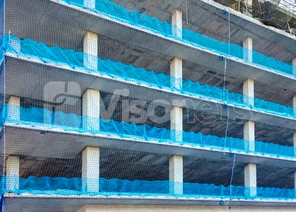 Redes de seguridad de fachada con rodapié de Visor Fall Arrest Nets: Protección completa en altura