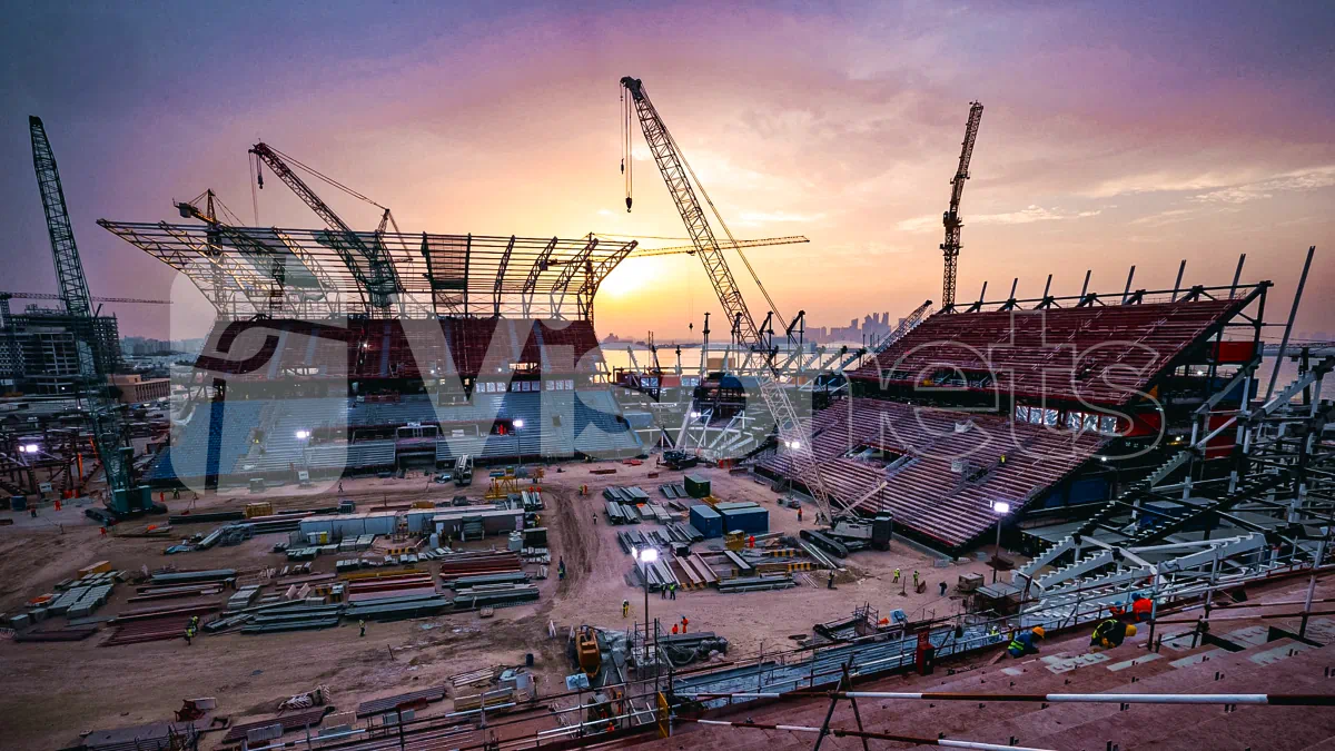 Redes de seguridad tipo "S" VISORNETS en estadio 974 de Ras Abu Aboud en Qatar (mundial 2022)