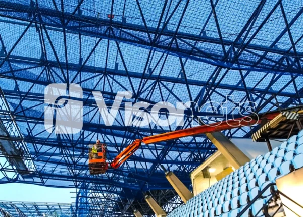 Instalación de redes de seguridad tipo S (3 capas) para estadio Balaídos RC Celta de Vigo en tiempo récord