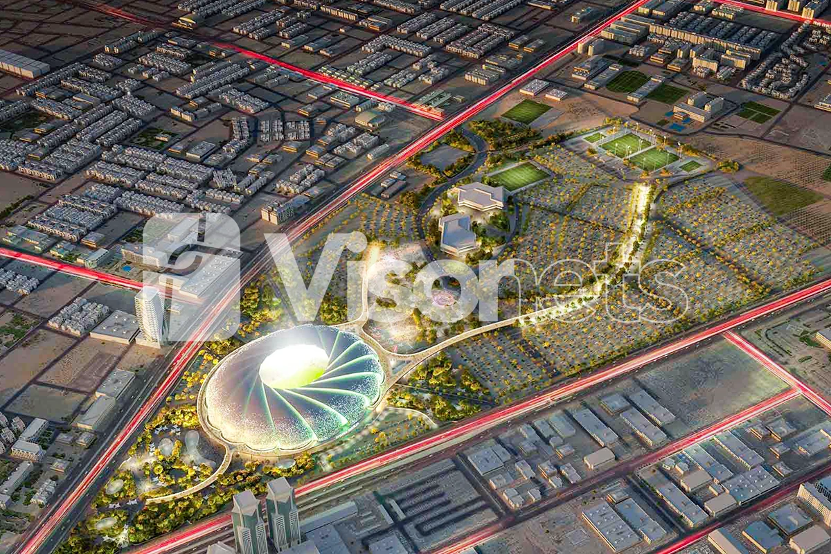 Redes de seguridad tipo "S" VISORNETS + redes mosquiteras VISORNETS - Estadio ARAMCO - Arabia Saudita