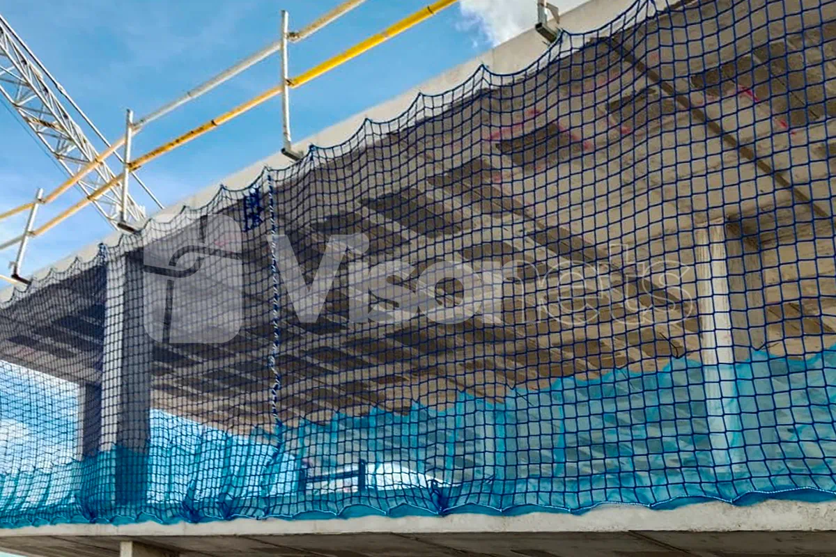 Redes de seguridad en viviendas unifamiliares - Redes tipo U de cierre perimetral - VISORNETS - Visor Fall Arrest Nets