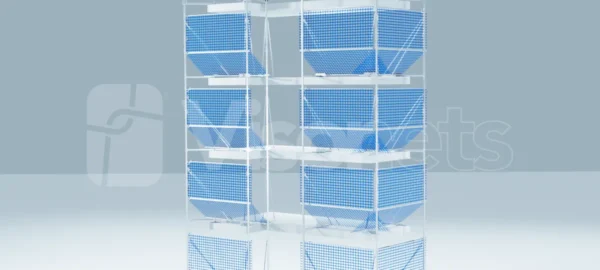 Sistema de Retención Provisional de Bordes (SRP) para edificación VISORNETS (Redes de seguridad Visor Fall Arrest Nets)