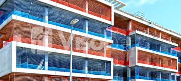 Visornets Redes de seguridad verticales Tipo U edificación obra - Cierre perimetral - VISOR FALL ARREST NETS