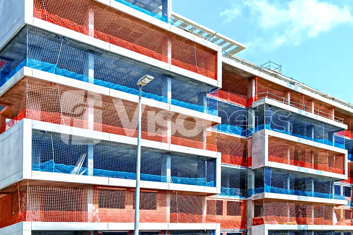 Visornets Redes de seguridad verticales Tipo U edificación obra - Cierre perimetral - VISOR FALL ARREST NETS